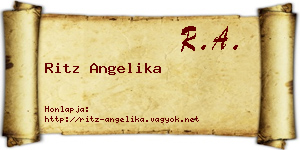 Ritz Angelika névjegykártya